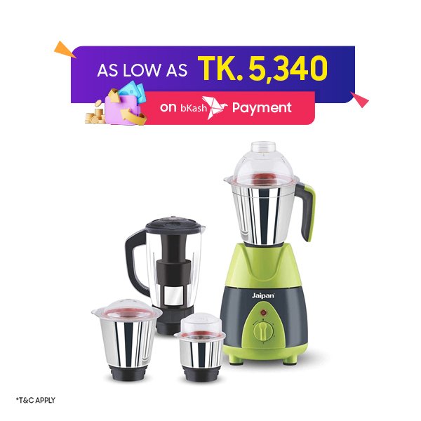 Jaipan Fruttica 1000W 4-in-1 Jars Mixer Grinder