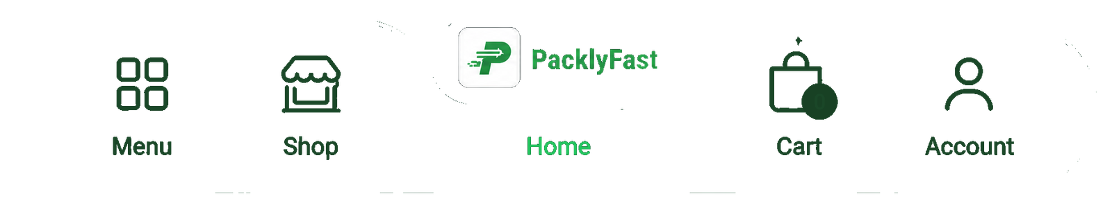 PacklyFast menu
