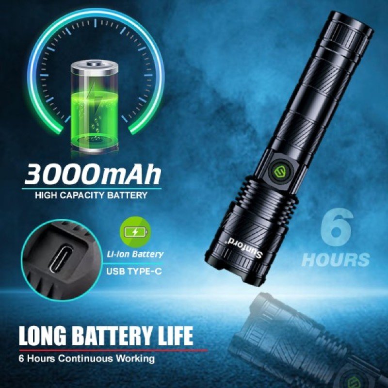 টাইপ-সি রিচার্জেবল টর্চ (SF-470ZL)